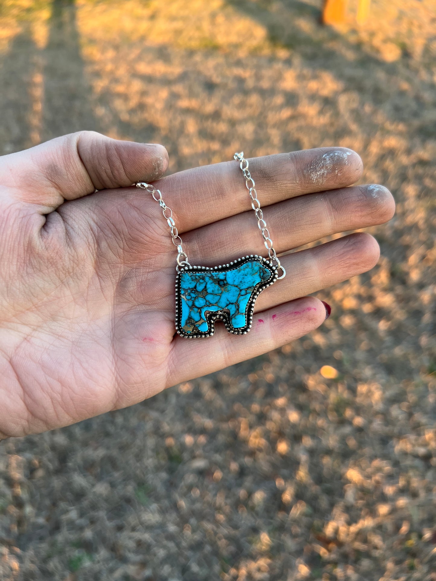 The Turquoise Cow Necklace