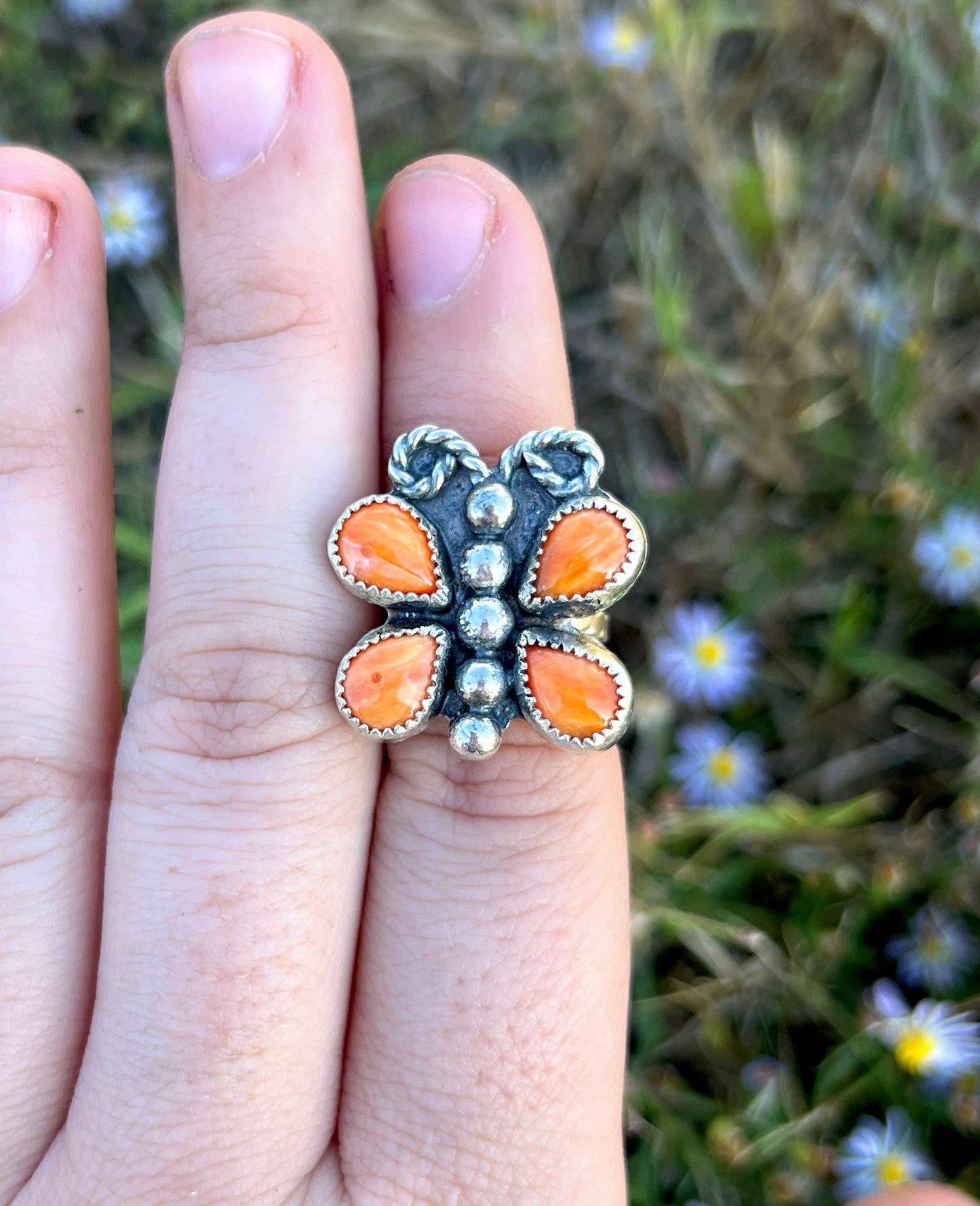 The Orange Butterfly Ring