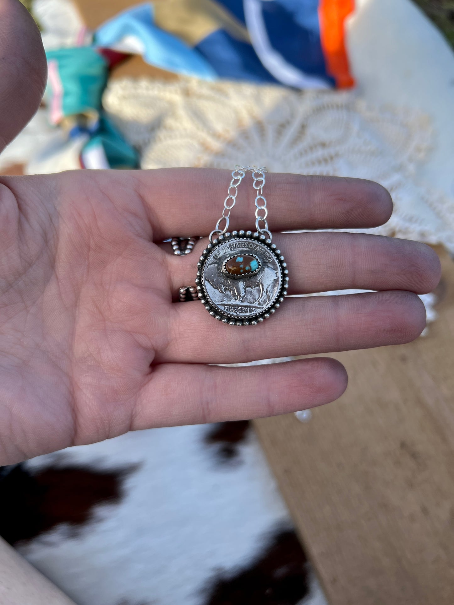 The #8 Buffalo nickel necklace