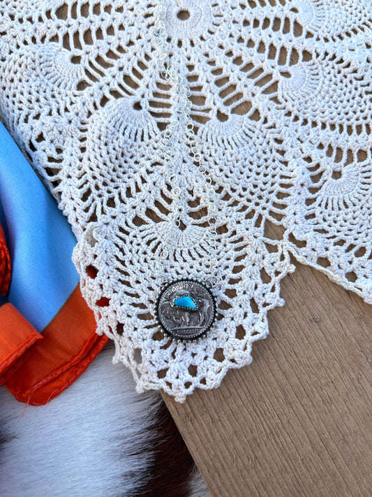 The Kingman Buffalo nickel Necklace