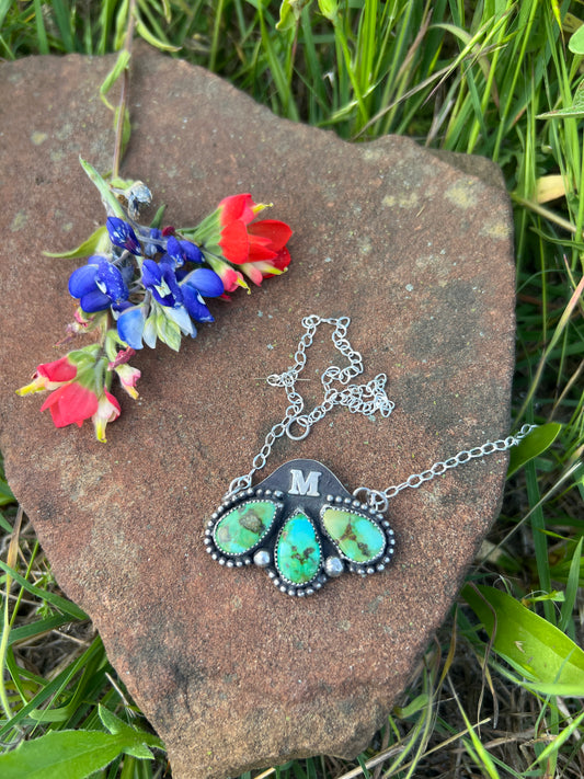 GREEN Initial Necklace PRE-ORDERS