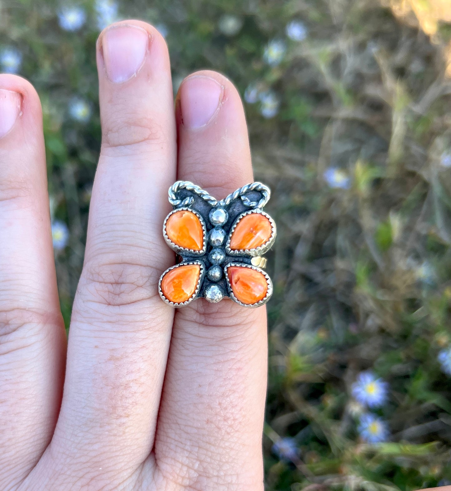 The Orange Butterfly Ring